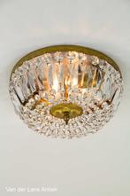 Oude kristallen plafonnieres, plafondlampen, wandlampen, Ophalen of Verzenden