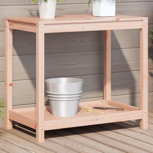 vidaXL Oppottafel met schap 82,5x50x75 cm massief, Tuin en Terras, Overige Tuin en Terras, Nieuw, Verzenden
