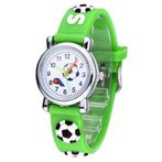 Fako - Kinderhorloge - 3D - Voetbal - Groen, Verzenden, Nieuw
