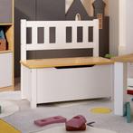 vidaXL Kinderopbergbankje 60x30x55 cm MDF wit en beige, Kinderen en Baby's, Verzenden, Nieuw