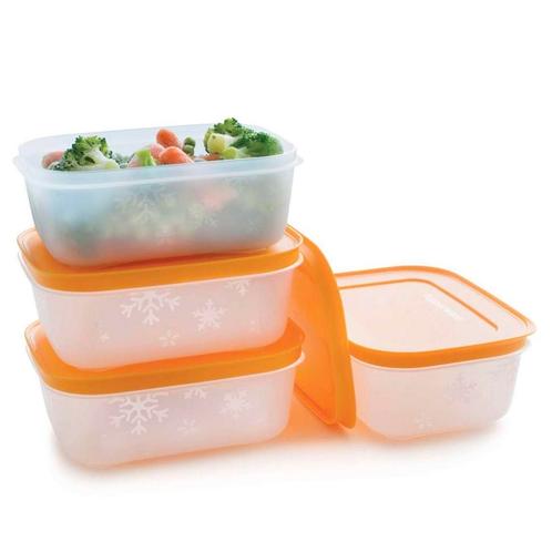 Tupperware 4 Igloo Diepvriesbakje Dozen 450 ml, Huis en Inrichting, Keuken | Tupperware, Oranje, Nieuw