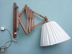 TWJ Zweers - Wandlamp - Teak - Schaarlamp Wandlamp