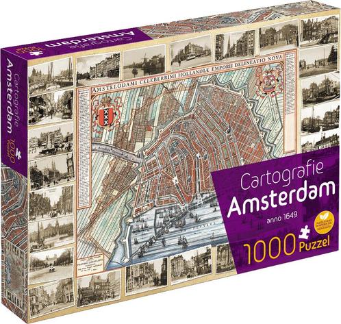 Cartografie Amsterdam (1000 stukjes) | Tuckers Fun Factory, Hobby en Vrije tijd, Denksport en Puzzels, Nieuw, Verzenden