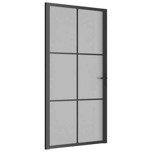 Zwarte Binnendeur met Glas - Tweedekansje! Moderne Look,..., Doe-het-zelf en Verbouw, Deuren en Horren, Nieuw, Binnendeur, 200 tot 215 cm