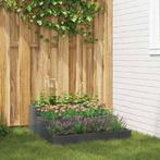 vidaXL Tuin Bloempot Antraciet 90 x 90 x 35 cm Staal, Tuin en Terras, Bloembakken en Plantenbakken, Verzenden, Nieuw, Metaal, 60 tot 100 cm