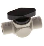 PP 2-Weg Kogelkraan G 1/4 FKM Vacuüm, Verzenden, Nieuw