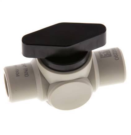 PP 2-Weg Kogelkraan G 1/4 FKM Vacuüm, Doe-het-zelf en Verbouw, Overige Doe-het-zelf en Verbouw, Nieuw, Verzenden