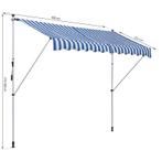 Luifel Knikarm Luifel Klem Luifel In Hoogte Verstelbaar Zonw, Tuin en Terras, Parasols, Nieuw, Verzenden