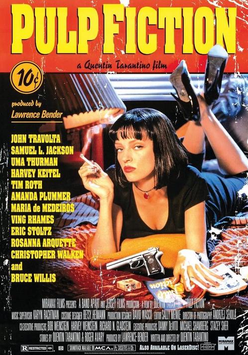 Posters - Poster Pulp Fiction - Pulp Fiction, Verzamelen, Muziek, Artiesten en Beroemdheden, Zo goed als nieuw, Verzenden