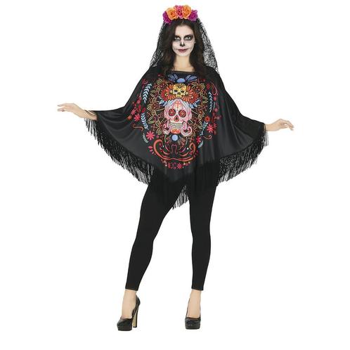 Poncho Doodshoofd M, Hobby en Vrije tijd, Feestartikelen, Nieuw, Verzenden