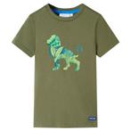 vidaXL Kindershirt 128 kakikleurig, Verzenden, Nieuw