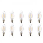 Voordeelpak LED Lamp 10 Pack - Kaarslamp - Filament - E14, Huis en Inrichting, Nieuw, Ophalen of Verzenden, Led-lamp, Soft of Flame