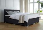 ACTIE! Boxspring Andorra 140 200 Zwart, Verzenden, Zwart, Nieuw, 140 cm