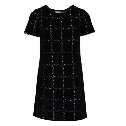 Friendly Sweater • zwart wit geruite jurk • L, Kleding | Dames, Jurken, Zwart, Nieuw, Maat 42/44 (L), Verzenden