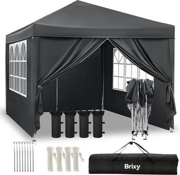 2dekans | Brixy Partytent – Waterdicht & Incl. Zijwanden – beschikbaar voor biedingen