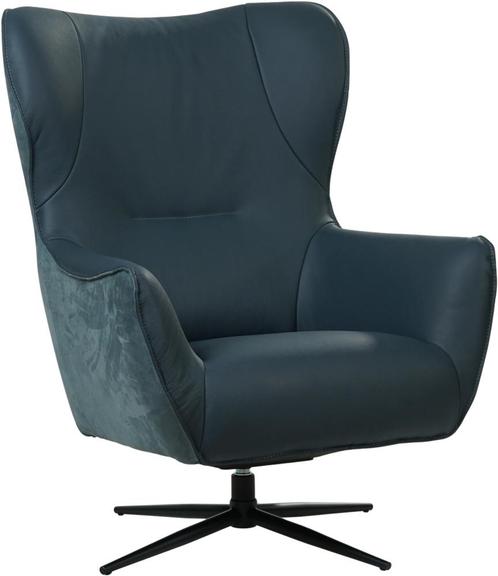 leren moderne draaifauteuil -  ( leer), Huis en Inrichting, Fauteuils, 75 tot 100 cm, 75 tot 100 cm, Nieuw, Leer, Ophalen of Verzenden