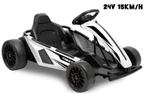 Drift Kart 24V side skirt wit, 2x12V9ah accu, 15Km/h, 200W, Nieuw, Verzenden