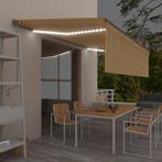 vidaXL Luifel handmatig uittrekbaar met rolgordijn LED 5x3 m, Verzenden, Nieuw