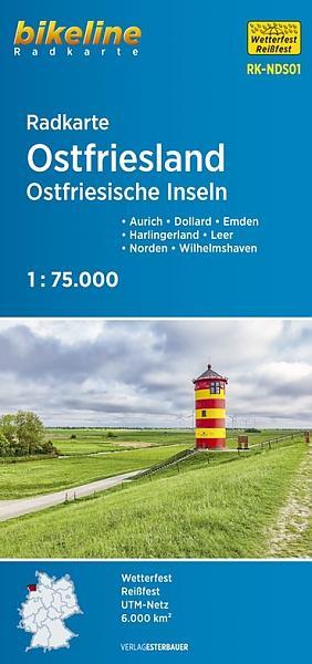Fietskaart Ostfriesland Ostfriesische Inseln Bikeline, Boeken, Atlassen en Landkaarten, Nieuw, Verzenden