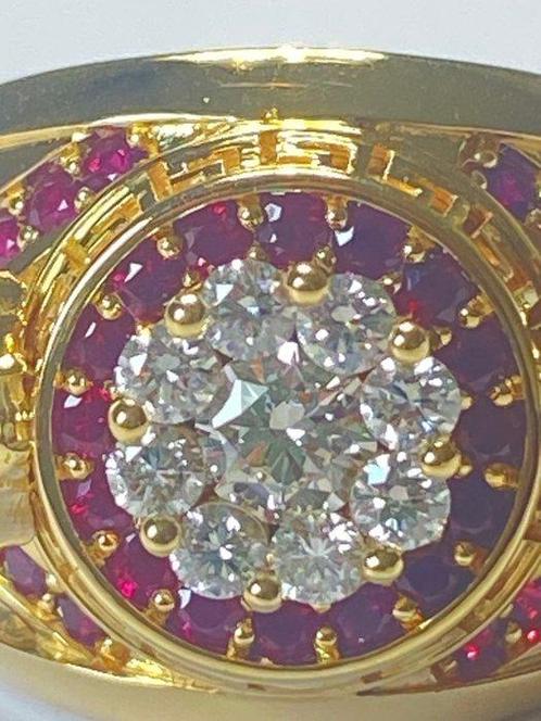 Versace - Ring - 18 karaat Geel goud Diamant (Natuurlijk) -, Sieraden, Tassen en Uiterlijk, Ringen