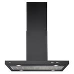 Pelgrim Eilandschouwkap,  90 cm breed, mat zwart; Showmodel, Witgoed en Apparatuur, Afzuigkappen, Ophalen, Recirculatie, Zo goed als nieuw