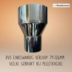 Verloop kachel RVS, stalen, geblauwde goedkoop, Huis en Inrichting, Kachels, Ophalen of Verzenden, Nieuw, Hout, Vrijstaand