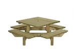 Talen Picknicktafel Vierkant 195 x 195 cm, Tuin en Terras, Nieuw