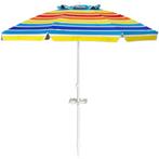 2dekans | Coast 220 cm Strandparaplu UPF50 – Multicolor, Tuin en Terras, Parasols, Ophalen of Verzenden, Zo goed als nieuw