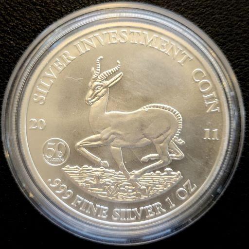 Malawi Springbok 1 oz 2011, Postzegels en Munten, Munten | Afrika, Losse munt, Zilver, Overige landen, Verzenden