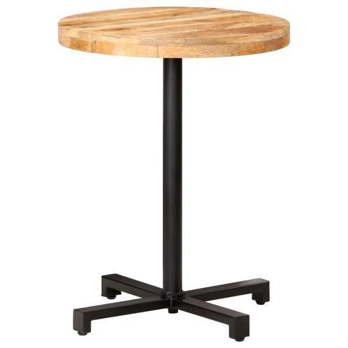 vidaXL Bistrotafel rond Ø60x75 cm ruw mangohout, Huis en Inrichting, Tafels | Eettafels, Nieuw, Verzenden