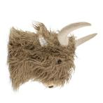 knuffel schotse hooglander wandkop bruin 25cm, Huis en Inrichting, Verzenden, Nieuw