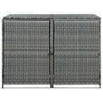 Containerberging dubbel 148x77x111 cm poly rattan antraciet, Tuin en Terras, Tuinhuizen, Verzenden, Nieuw
