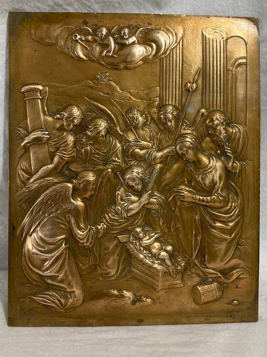 Reliëf, Splendide scène de la nativité du XIXème - 21 cm -, Antiek en Kunst, Kunst | Niet-Westerse kunst