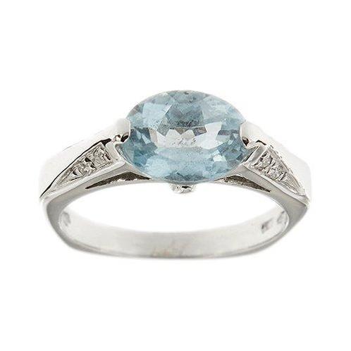 DonnaOro - Statement ring - 18 karaat Witgoud Aquamarijn -, Sieraden, Tassen en Uiterlijk, Antieke sieraden