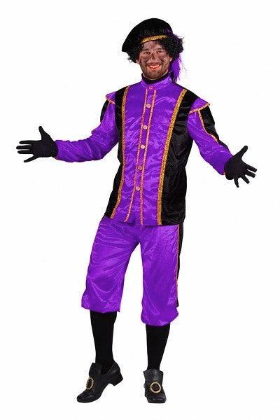 Zwarte Piet Pak Tormolinos Paars-Zwart - XXL, Diversen, Sinterklaas, Verzenden