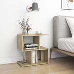 vidaXL Nachtkastjes 2 st 50x30x51,5 cm bewerkt hout sonoma, Huis en Inrichting, Minder dan 45 cm, Verzenden, Nieuw, Minder dan 55 cm