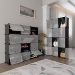 Schoenenkast / Schoenenrek - 126 x 127 x 31 cm - Zwart, Huis en Inrichting, Verzenden, Nieuw