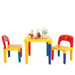 Kindertafel en 2 Stoeltjes Set Alfabetische Letter Tafel Meu