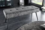 Design bank BOUTIQUE 100cm donkergrijs koord zwart metalen, Huis en Inrichting, Banken | Bankstellen, Ophalen of Verzenden, Nieuw