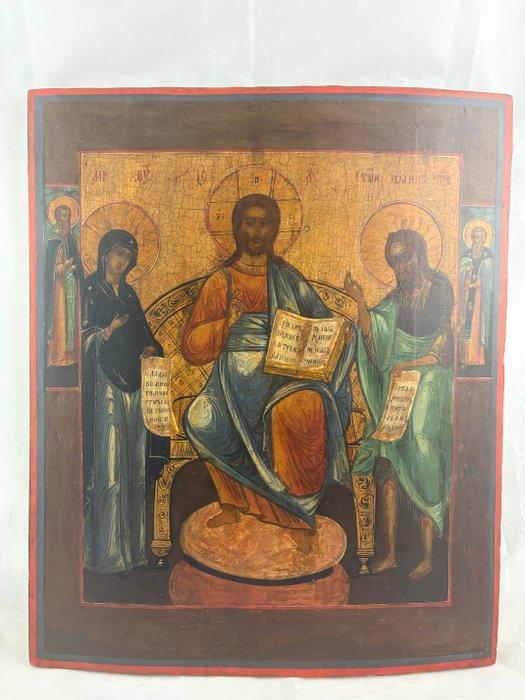 Icoon - Deësis - Hout, Antiek en Kunst, Kunst | Niet-Westerse kunst