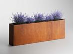 Adeqo cortenstaal plantenbak rechthoek 200 x 40 x 80 cm, 100 cm of meer, Verzenden, Nieuw, Metaal