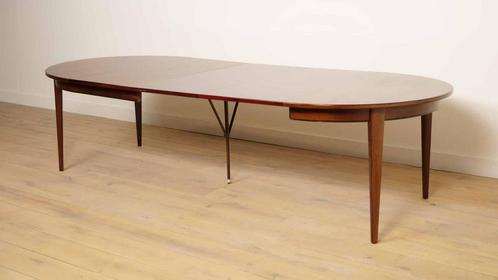 Vintage ronde eettafel | Omann Jun | Palissander |, Huis en Inrichting, Tafels | Eettafels, Ophalen of Verzenden