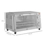 TRUUSK Minibackofen 9L Mini Oven Met Bakplaat, Grillrooster,, Verzenden, Nieuw