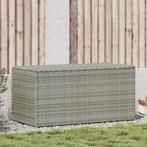 vidaXL Tuinbox 100x50x50 cm poly rattan grijs, Tuin en Terras, Verzenden, Nieuw