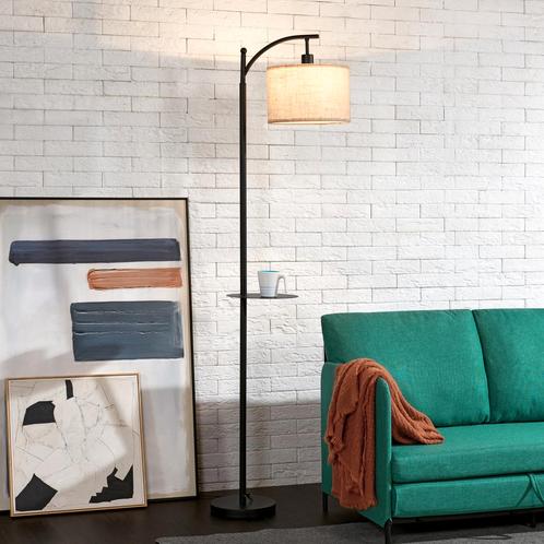 lux.pro Staande lamp Sunderland vloerlamp 180 cm zwart en be, Huis en Inrichting, Lampen | Vloerlampen, Nieuw, Verzenden