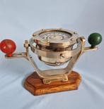 Kompas - Messing, Glas, Hout - Nautical compass