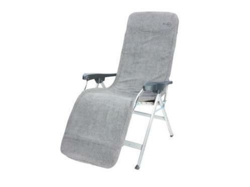 Bo Camp badstof stoelhoes gepolsterd l licht grijs, Caravans en Kamperen, Kampeeraccessoires, Nieuw