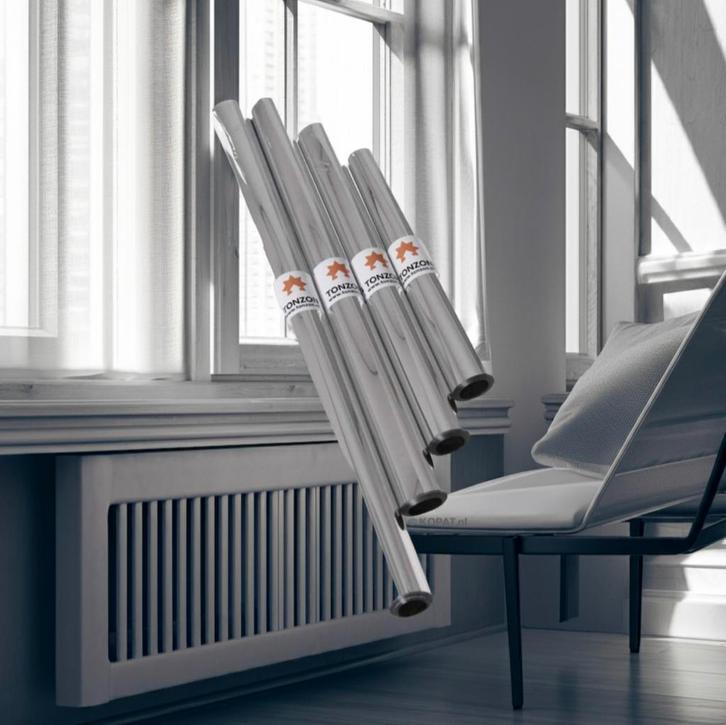 Tonzon Radiatorfolie Rol – 50 cm x 25 meter, Doe-het-zelf en Verbouw, Isolatie en Afdichting, Nieuw, Overige materialen