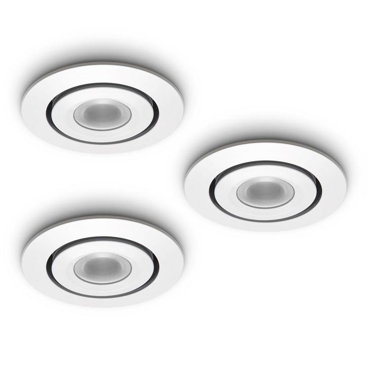 Ledisons LED-inbouwspot Piccolo 1W set 3 stuks wit, Huis en Inrichting, Lampen | Spots