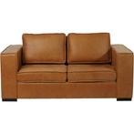 Leren bank Fine - 2 zits - Vintage Cognac (cognac) - Poten, 150 tot 200 cm, Nieuw, Ophalen of Verzenden, Rechte bank